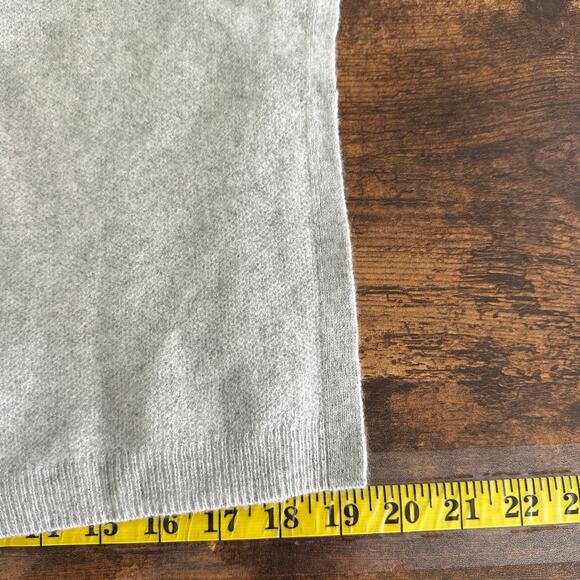 Talbots 100 Cashmere Long Duster Cardigan Sweater Medium Gray Quiet Luxury EUC - Picture 6 of 9